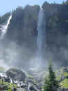 Bridal Veil falls and power plant at the top of the falls.